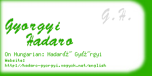 gyorgyi hadaro business card